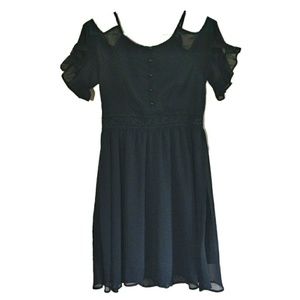 Cold Shoulder Black Dress LBD
